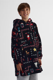 Robe de chambre à capuchon - Ado garçon && NOIR/MULTI