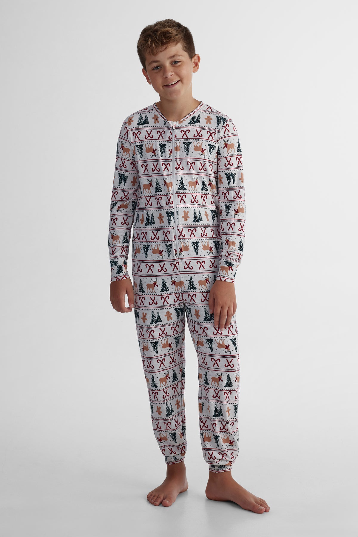 Pyjama une-pièce imprimé - Ado garçon && GRIS MIXTE