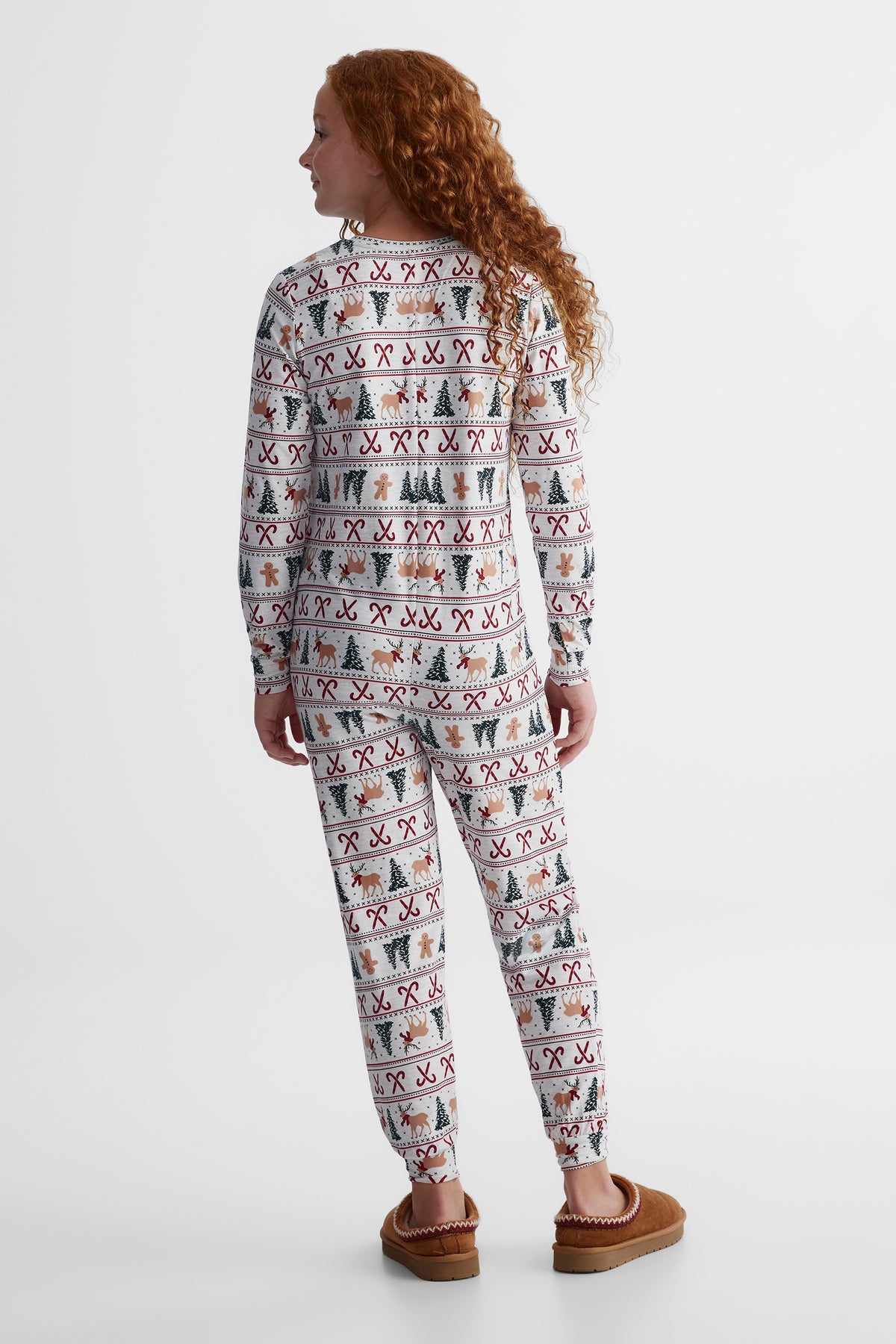 Pyjama une-pièce imprimé - Ado fille && GRIS MIXTE