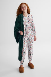 Pyjama une-pièce imprimé - Ado fille && GRIS MIXTE