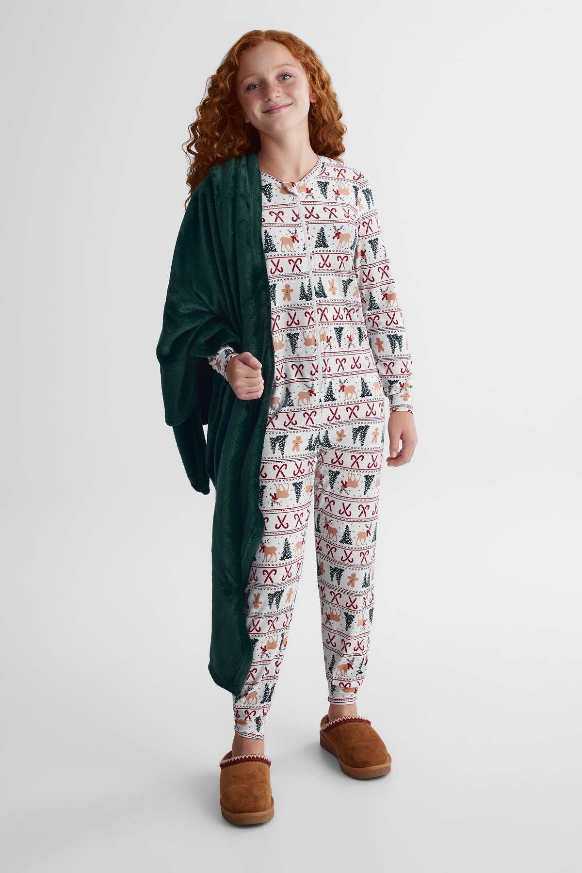 Pyjama une-pièce imprimé - Ado fille && GRIS MIXTE