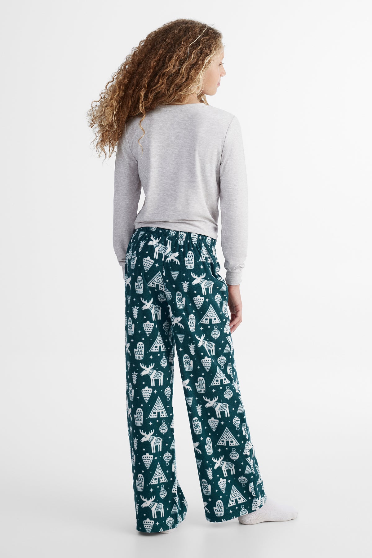 Pantalon imprimé - Ado fille && VERT/MULTI