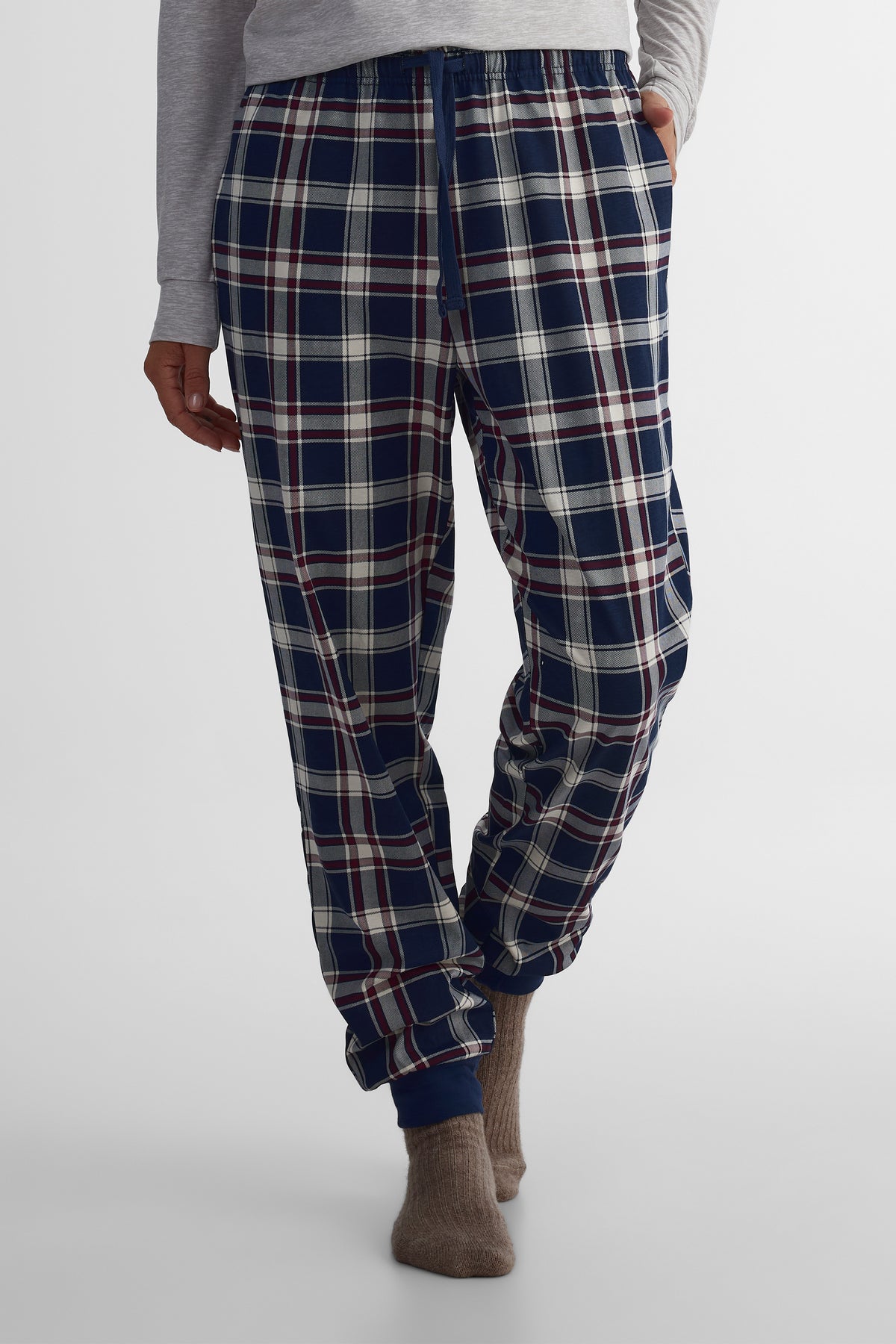 Pantalon côtelé - Femme && BLEU MULTI
