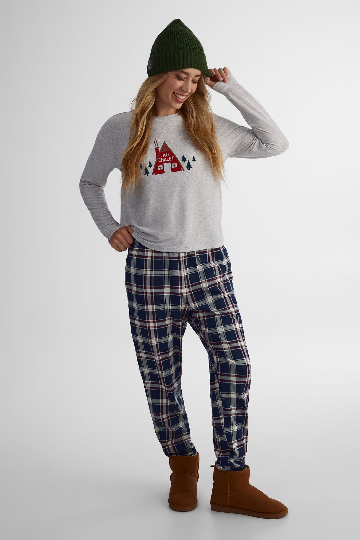 Pantalon côtelé - Femme && BLEU MULTI