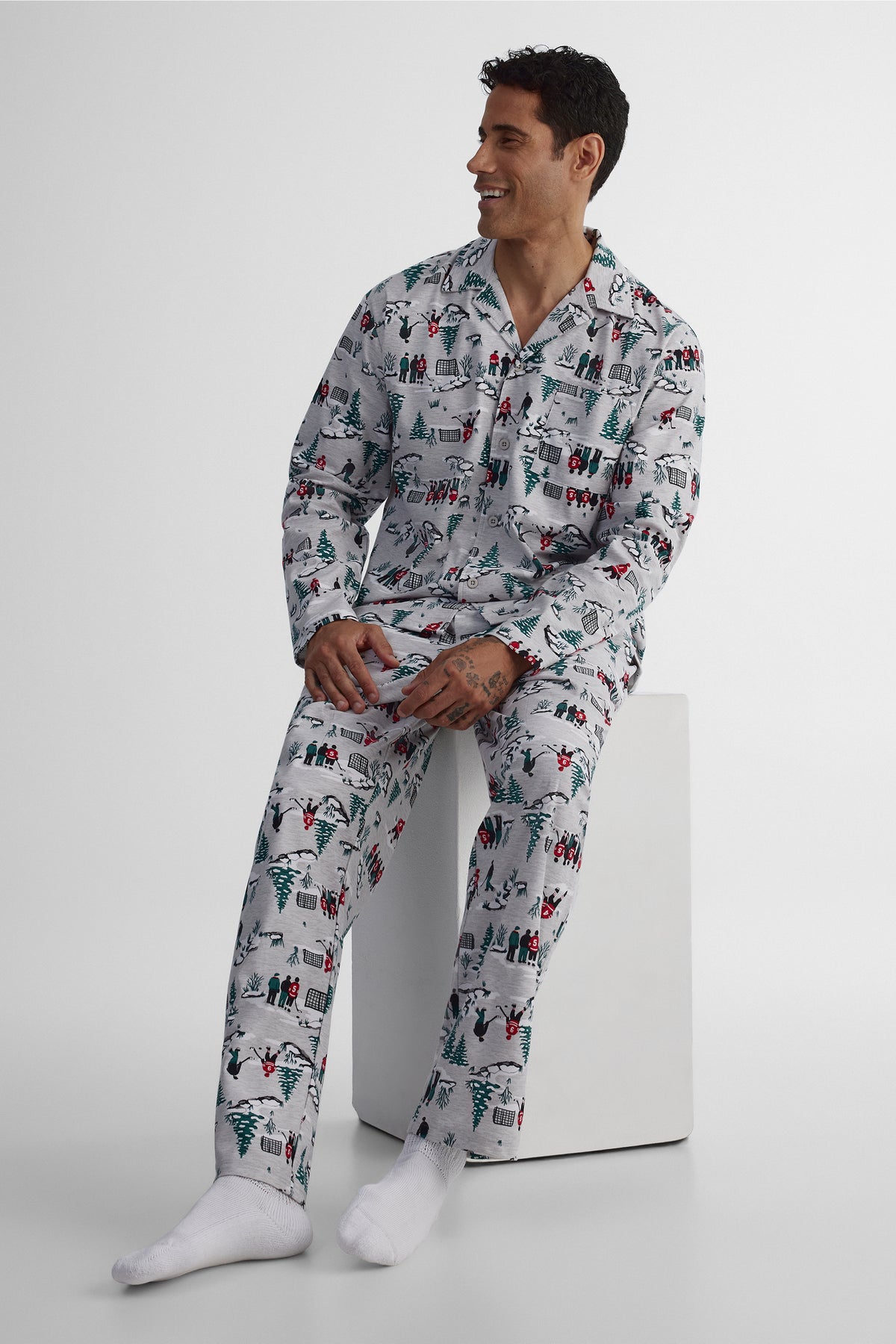 Ensemble imprimé - Homme && GRIS MULTI