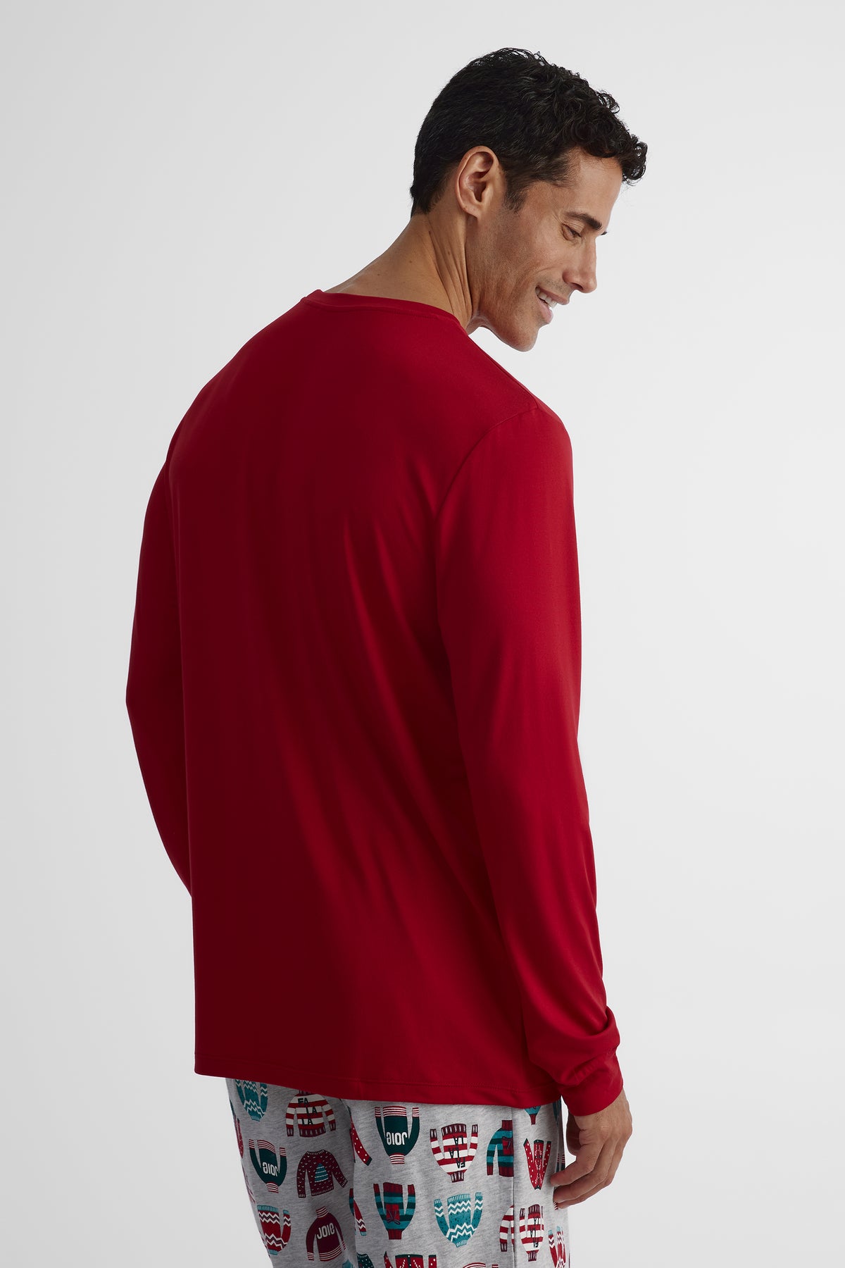 Chandail léger à manches longues - Homme && ROUGE