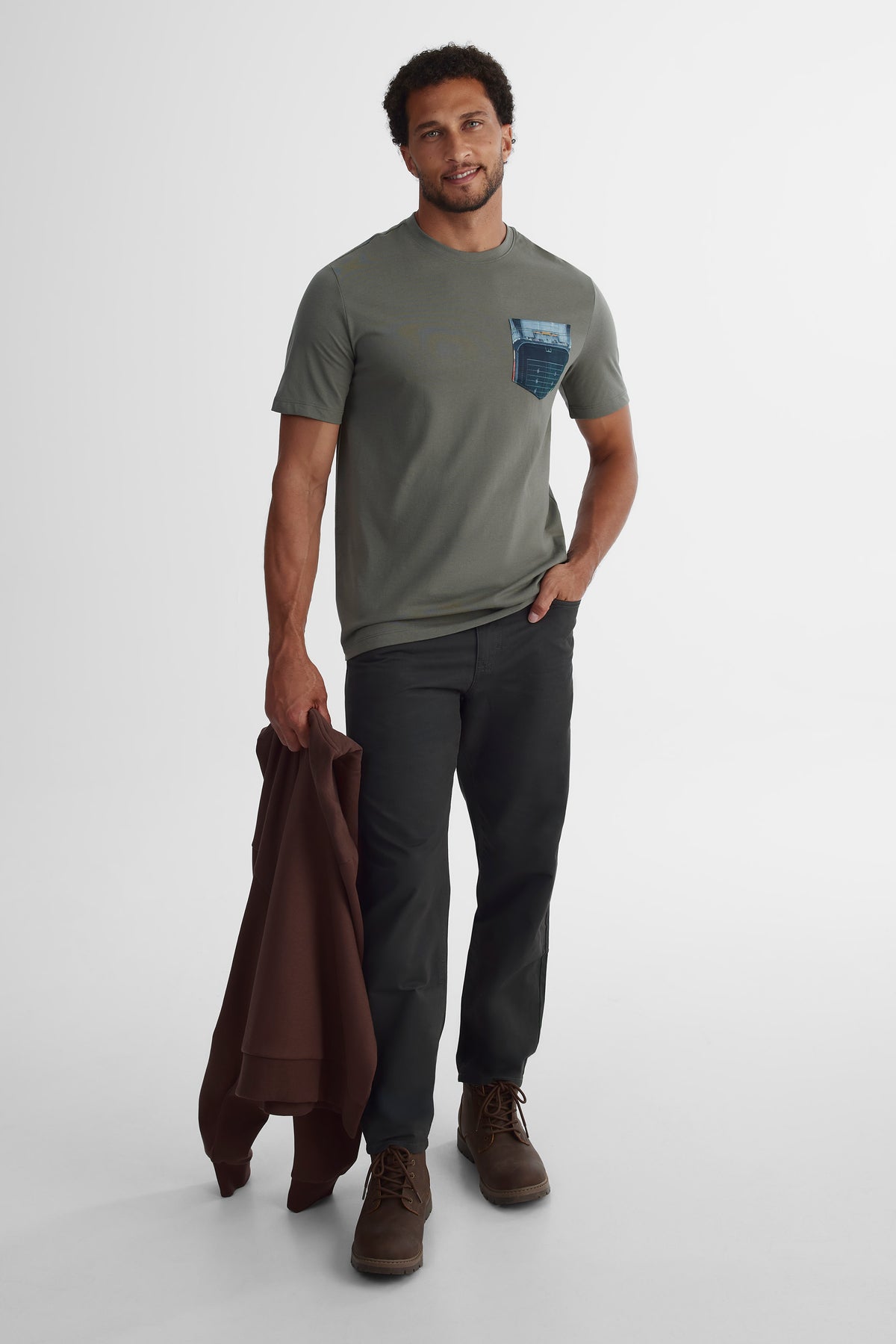 T-shirt imprimé 2/30$ - Homme && GRIS