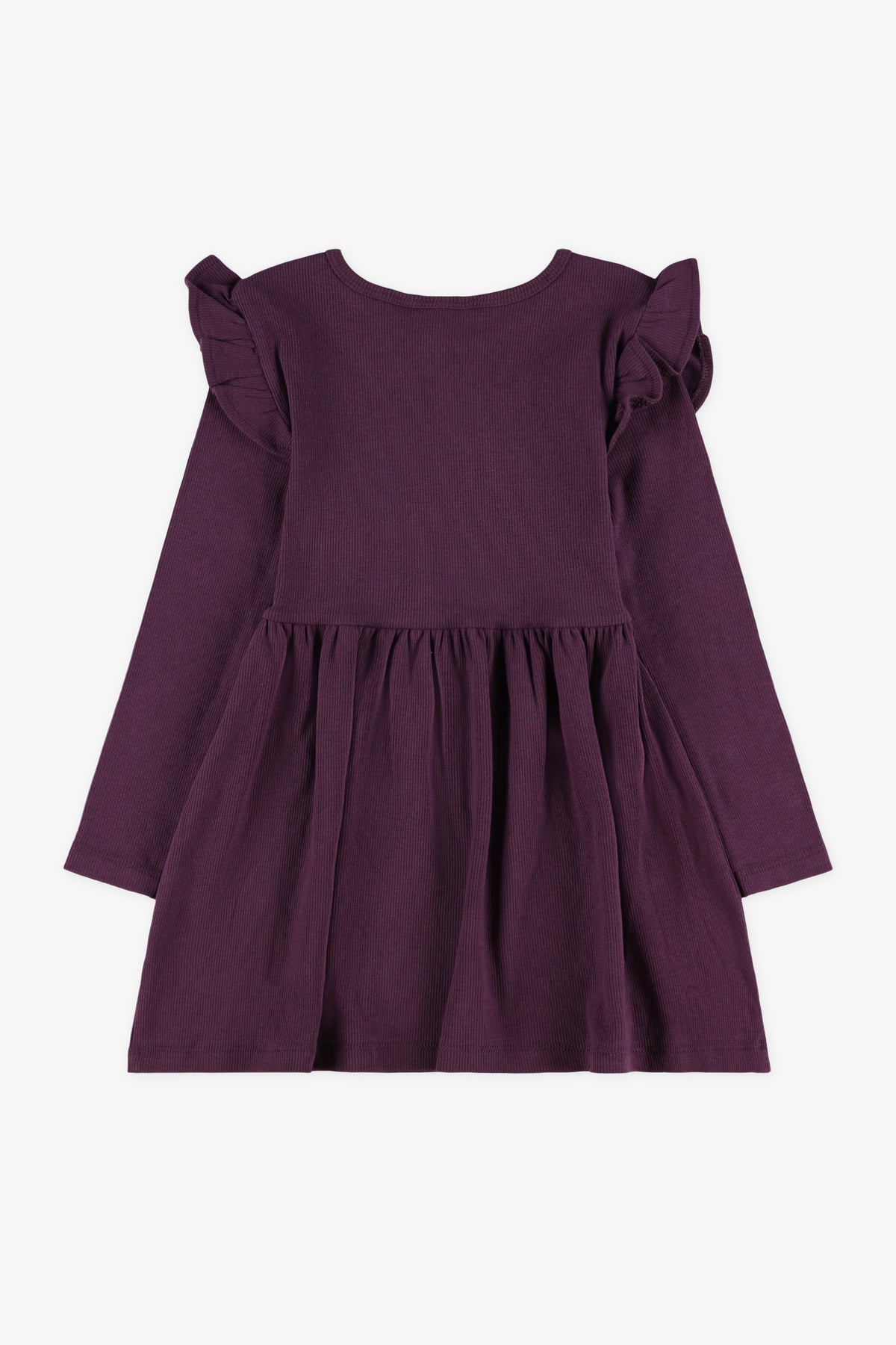 Robe côtelée - Enfant fille && ROUGE VIN