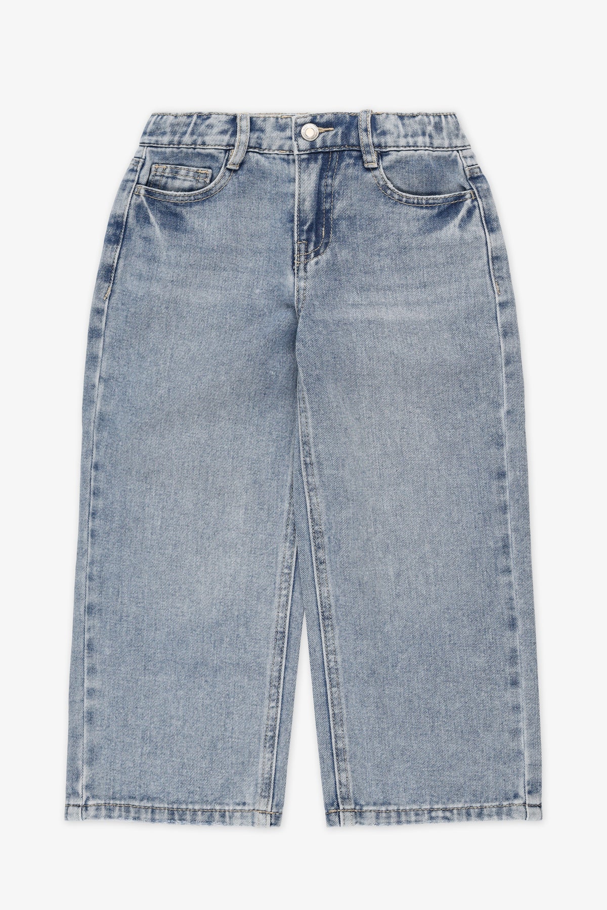 Jean en jean - Enfant fille && DENIM MOYEN