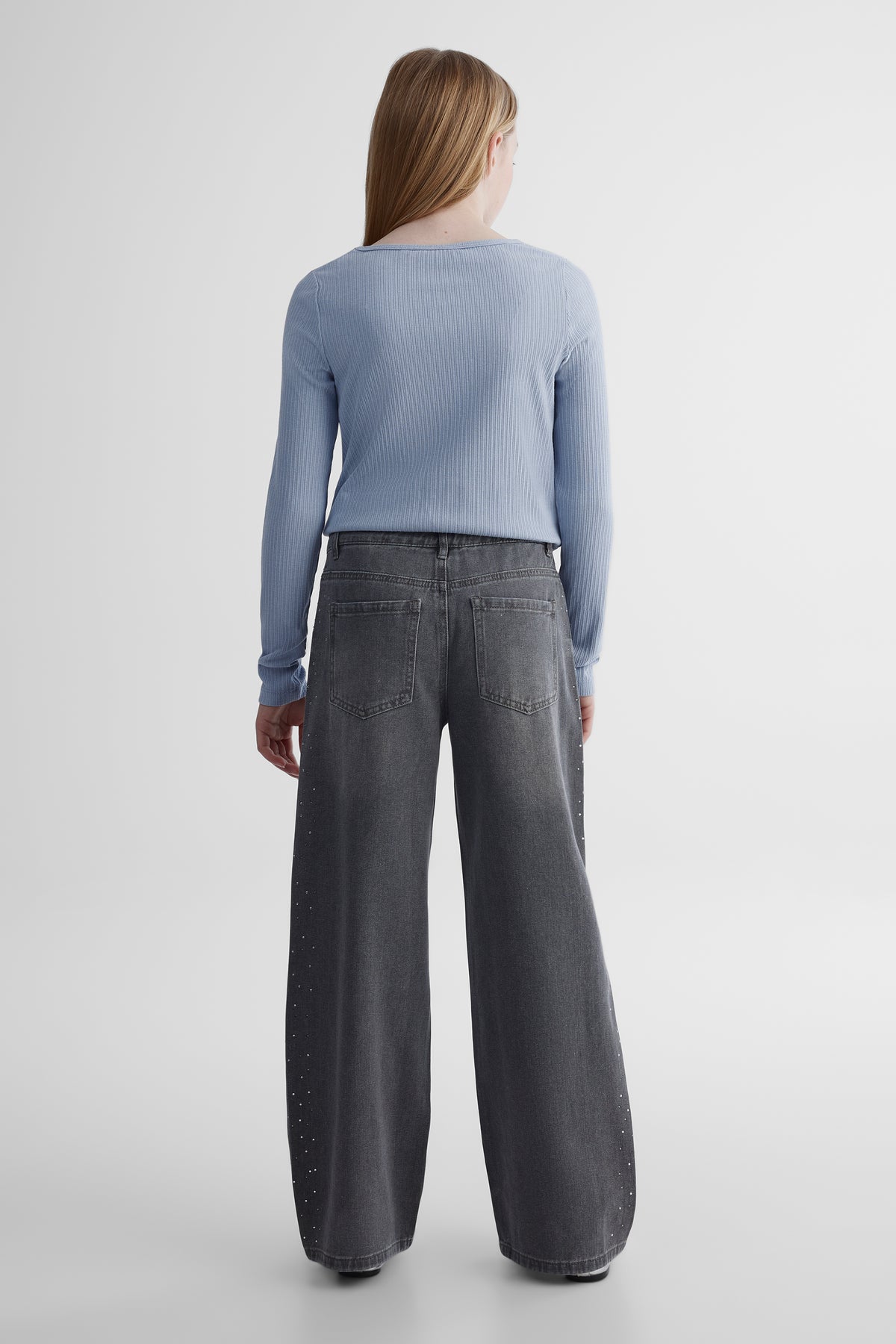 Jean en jean - Ado fille && DENIM GRIS