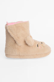 Pantoufles bottillons - Enfant fille && TAUPE