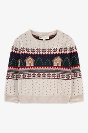 Chandail en tricot imprimé - Bébé fille && BEIGE/MULTI