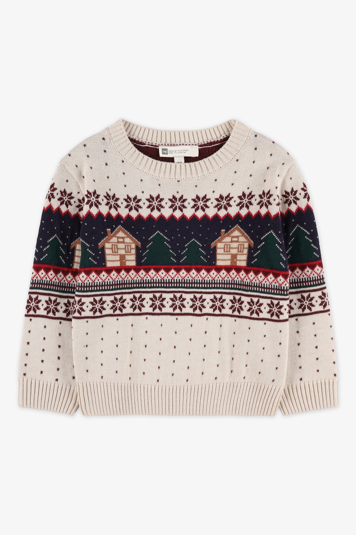 Chandail en tricot imprimé - Bébé fille && BEIGE/MULTI