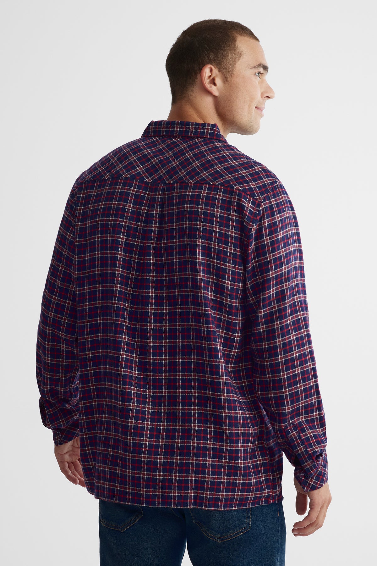 Chemise à manches longues - Homme && BLEU MULTI
