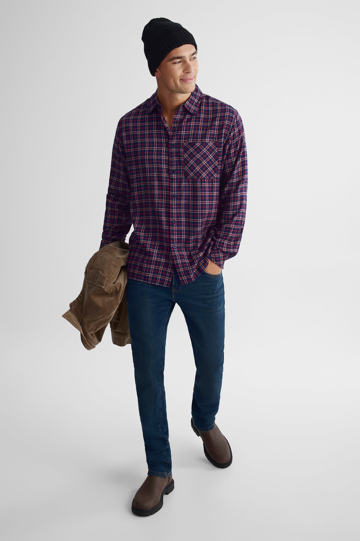 Chemise à manches longues - Homme && BLEU MULTI