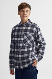 Chemise à manches longues - Ado garçon && BLEU MULTI