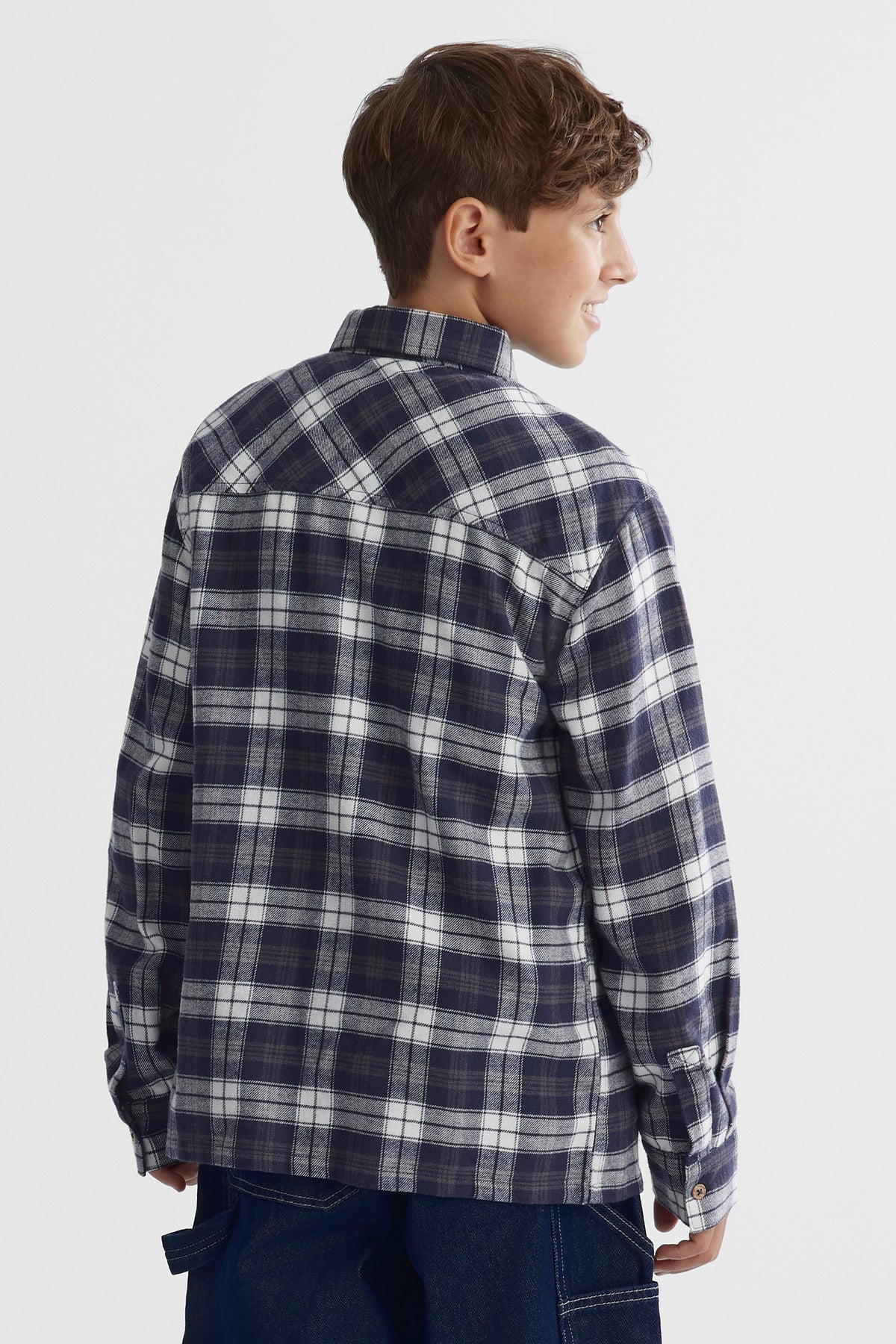 Chemise à manches longues - Ado garçon && BLEU MULTI