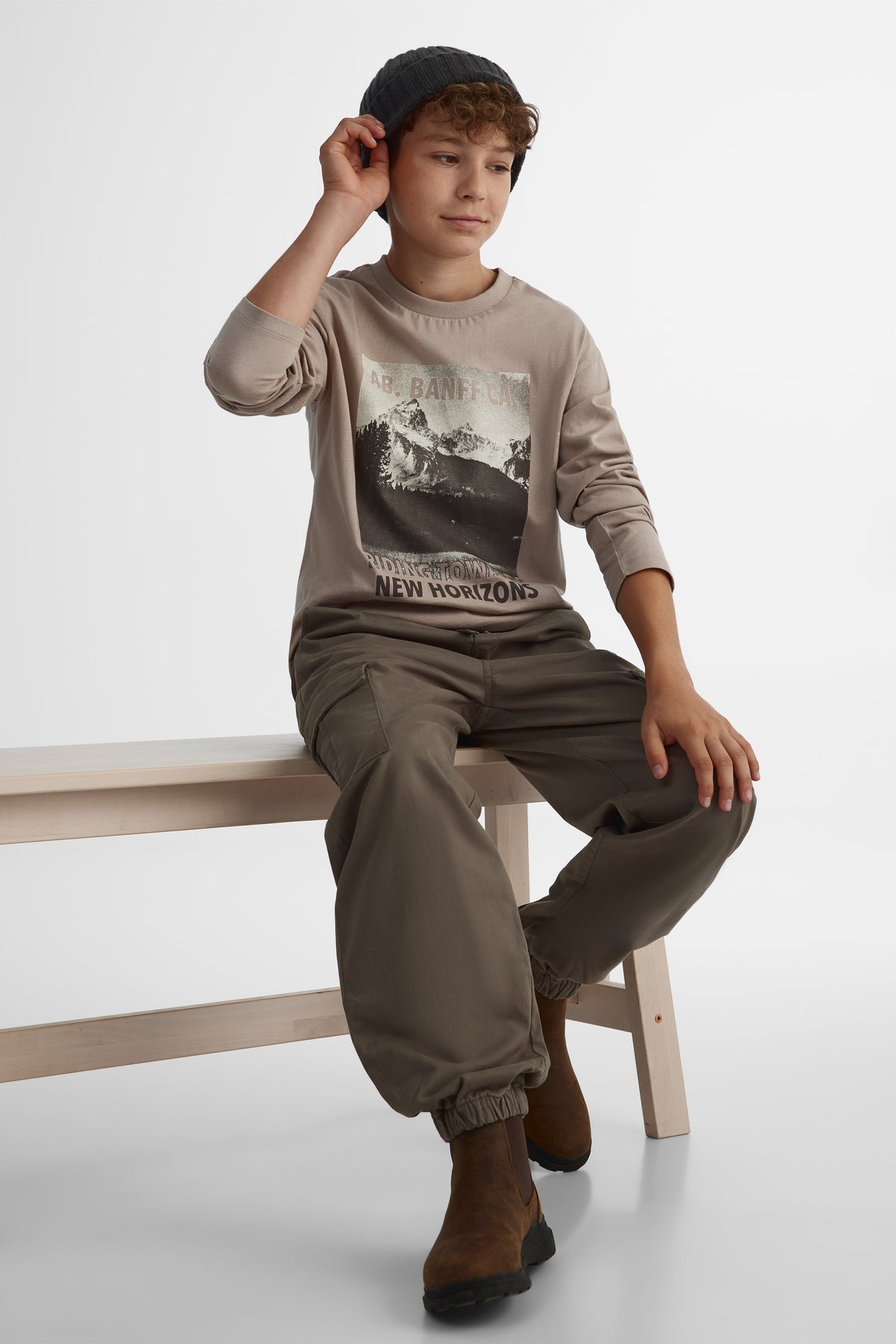 Pantalon extensible - Ado garçon && KAKI
