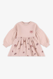 Robe côtelée - Bébé fille && ROSE PALE