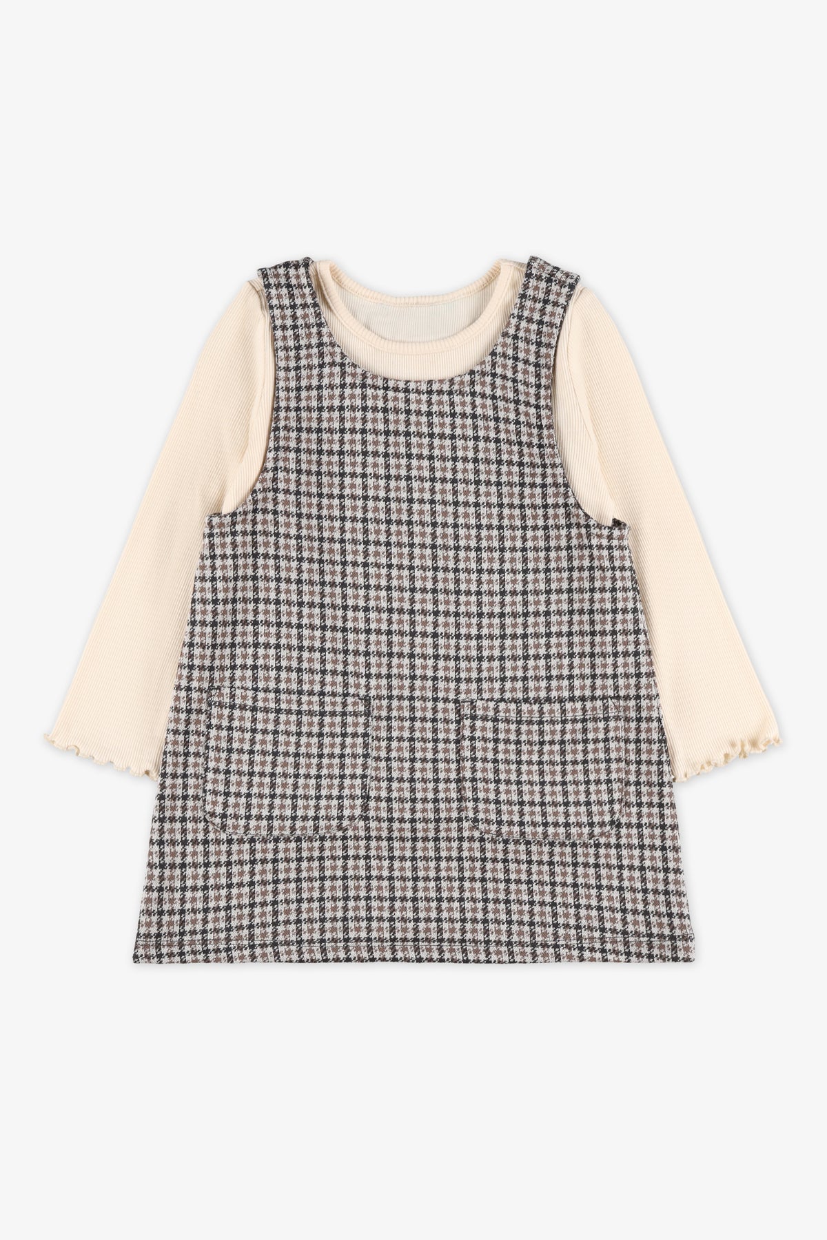 Ensemble côtelé - Bébé fille && BLANC CASSÉ