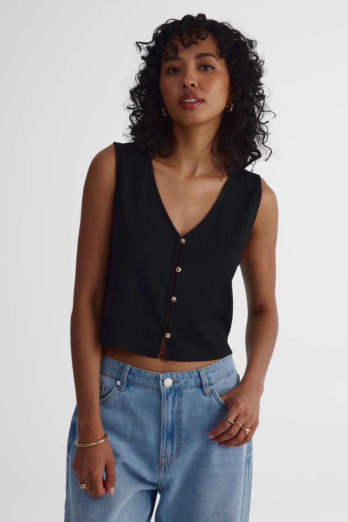 Débardeur extensible - Femme && NOIR
