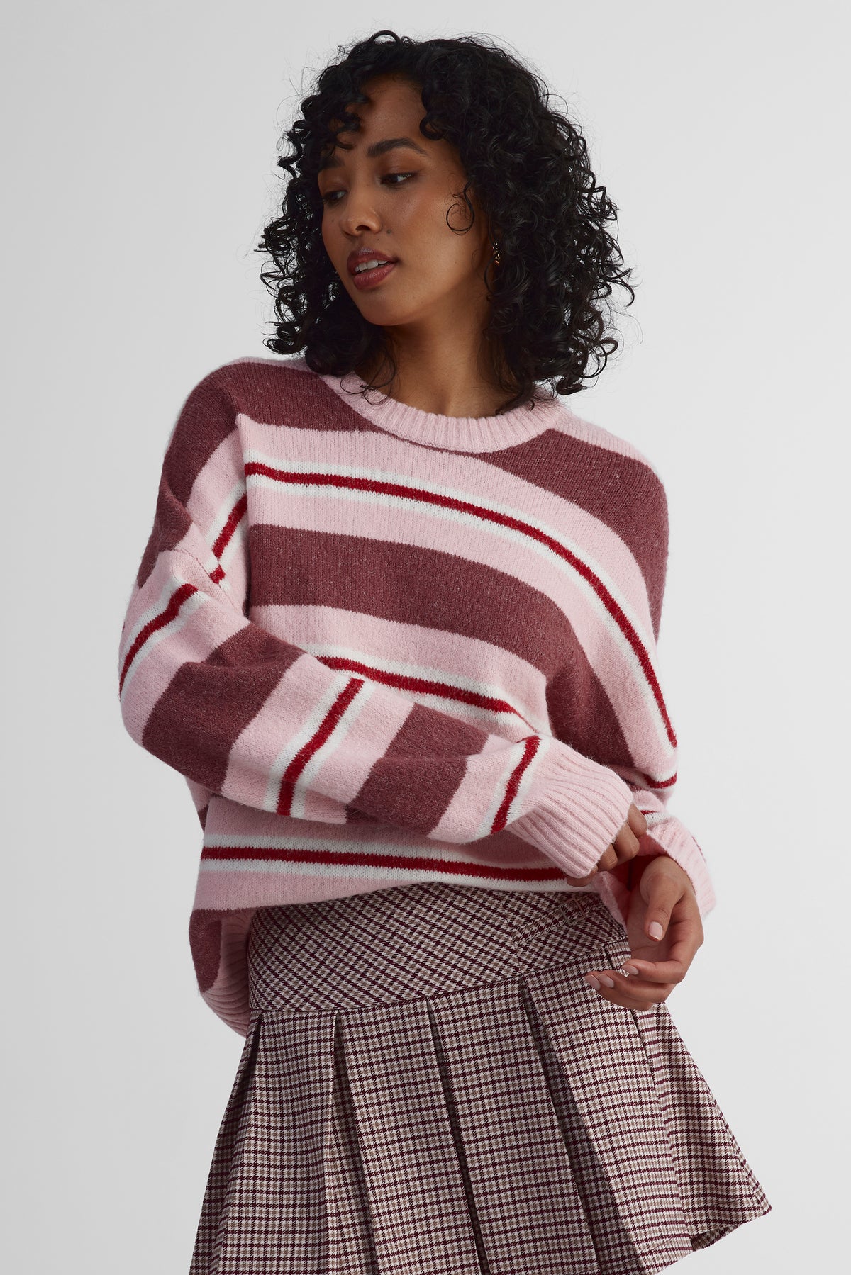 Chandail en tricot - Femme && ROSE MULTI