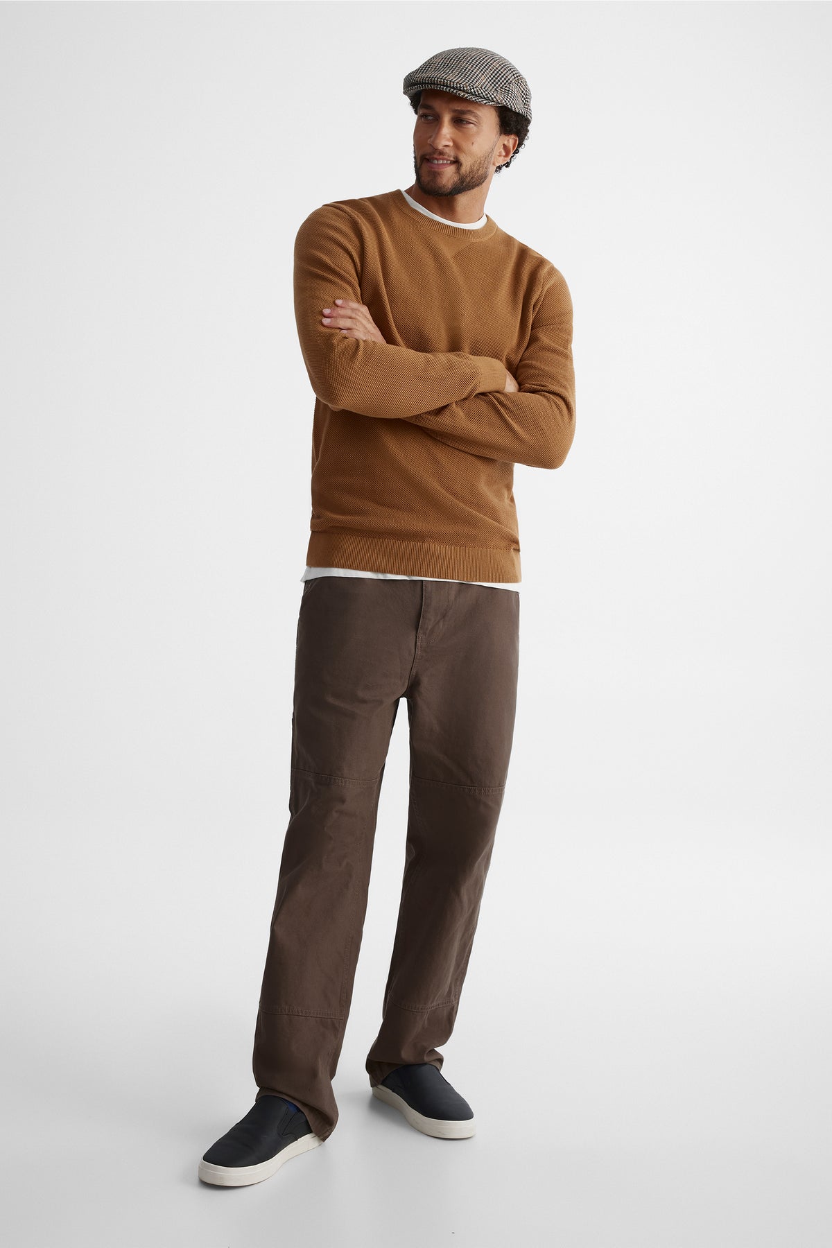 Chandail en tricot - Homme && BRUN