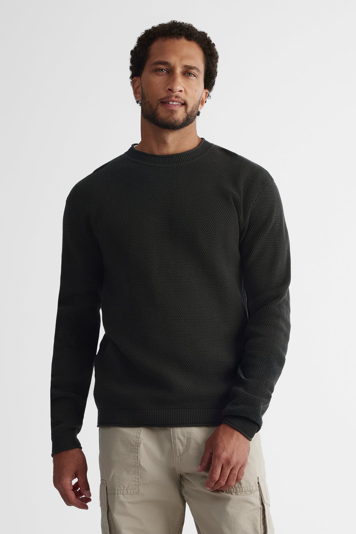 Chandail en tricot - Homme && CHARBON