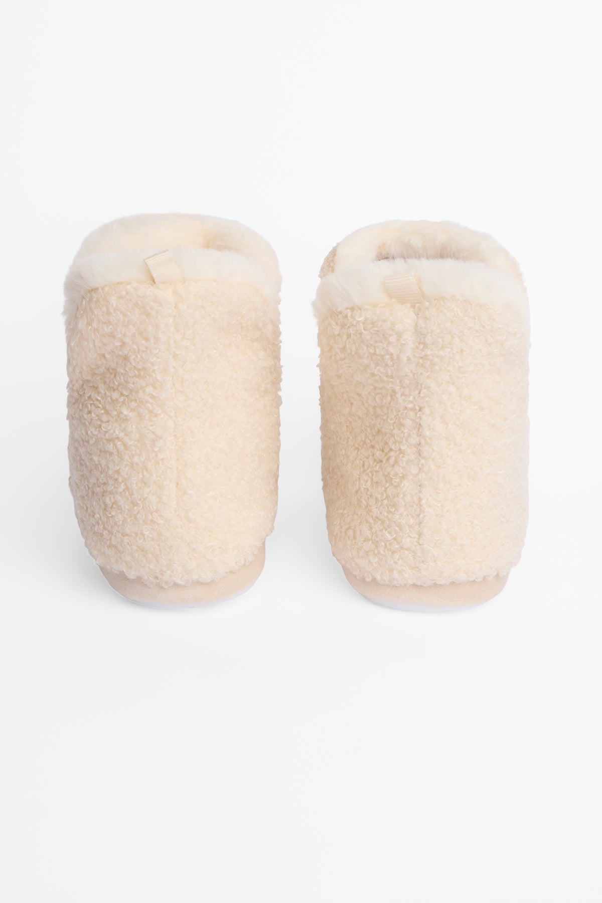 Pantoufles bottillons - Ado fille && BLANC CASSÉ