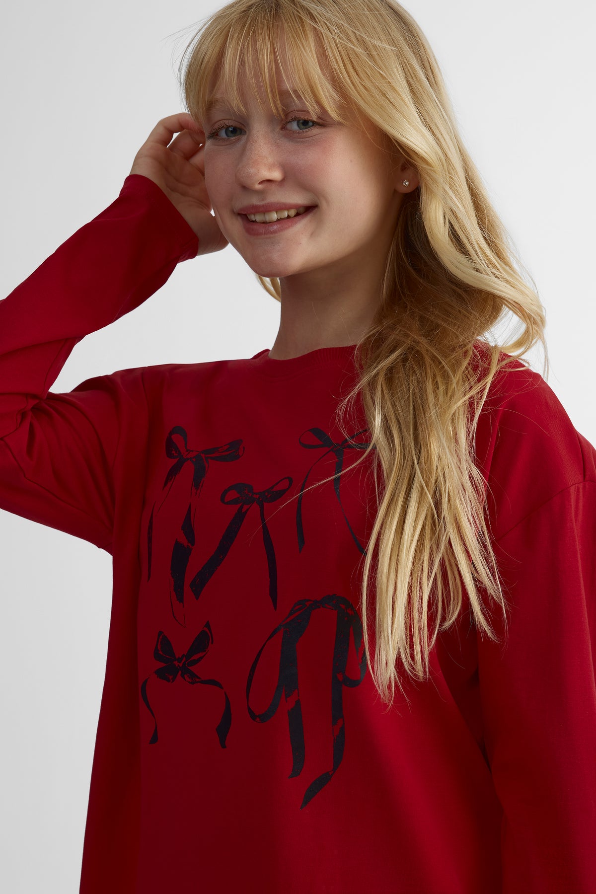 Chandail léger extensible - Ado fille && ROUGE