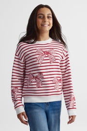 Chandail en tricot - Ado fille && ROUGE/MULTI
