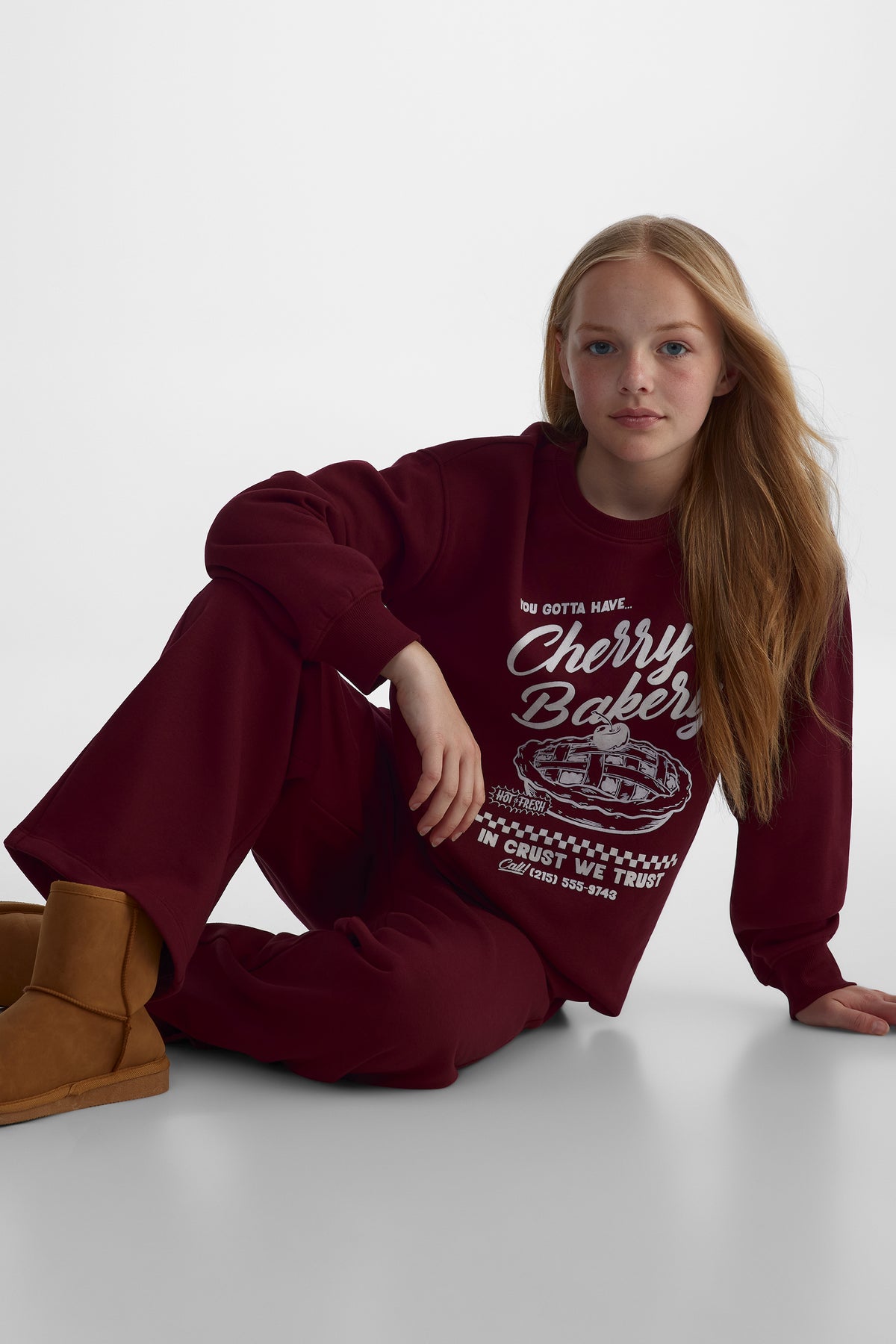 Pantalon douillet - Ado fille && ROUGE VIN