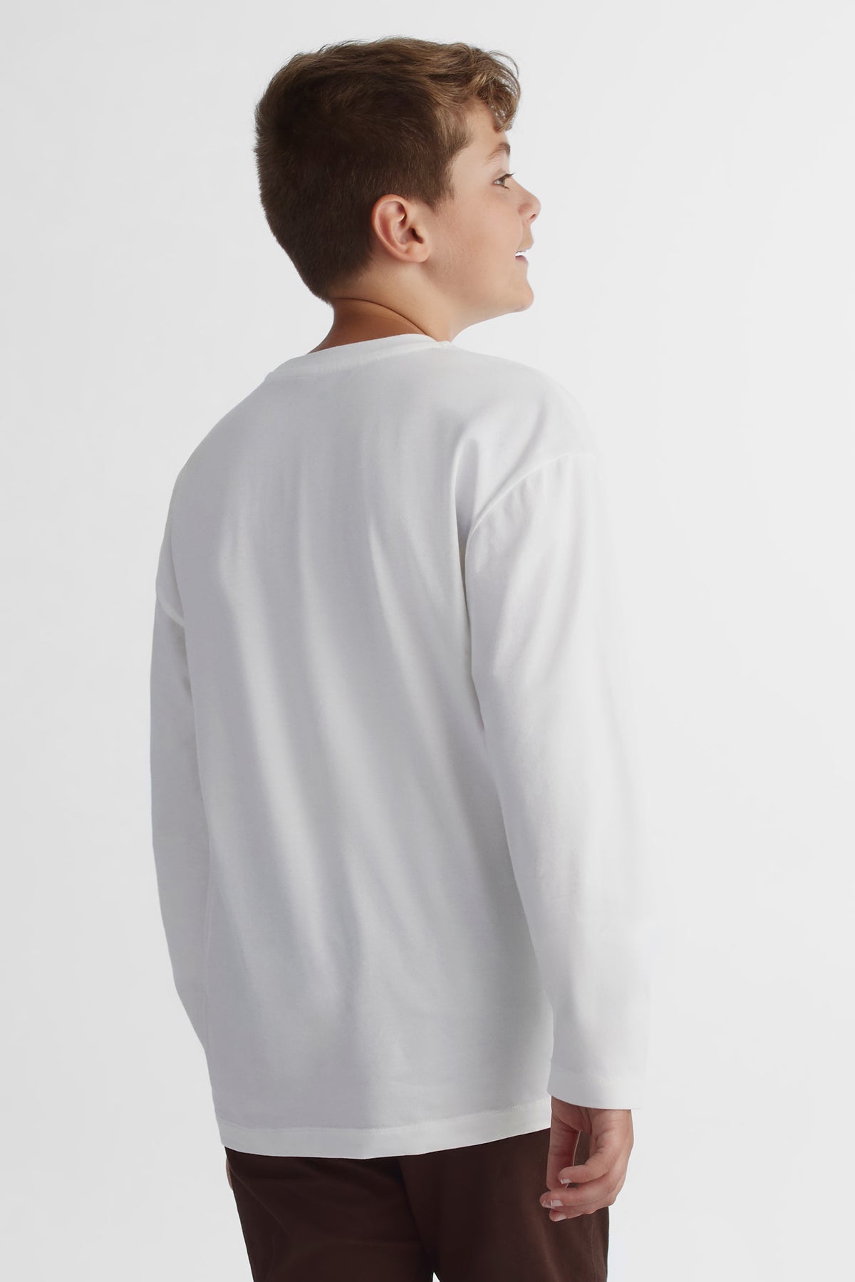 Chandail léger extensible - Ado garçon && BLANC CASSÉ