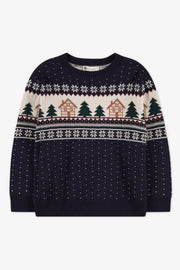 Chandail en tricot imprimé - Bébé garçon && BLEU MULTI