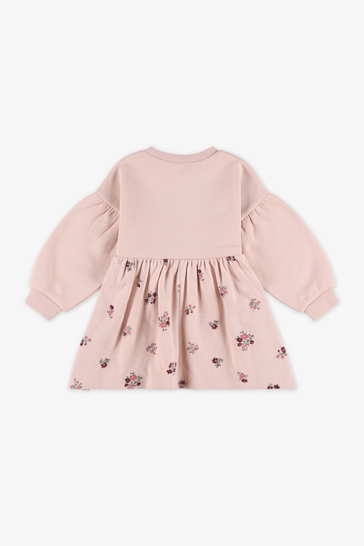 Robe côtelée - Enfant fille && ROSE