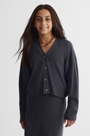 Veste côtelée - Ado fille && CHARBON