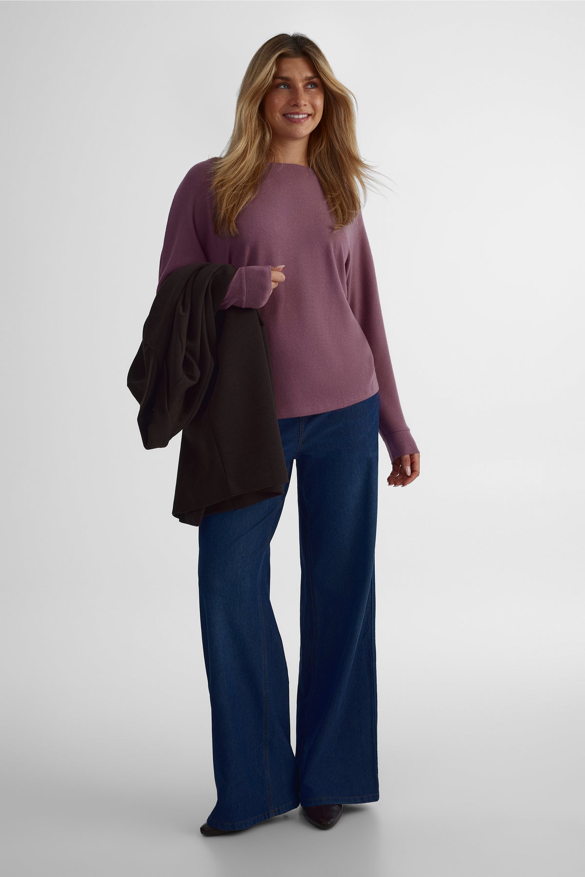 Chandail en tricot extensible - Femme && MAUVE