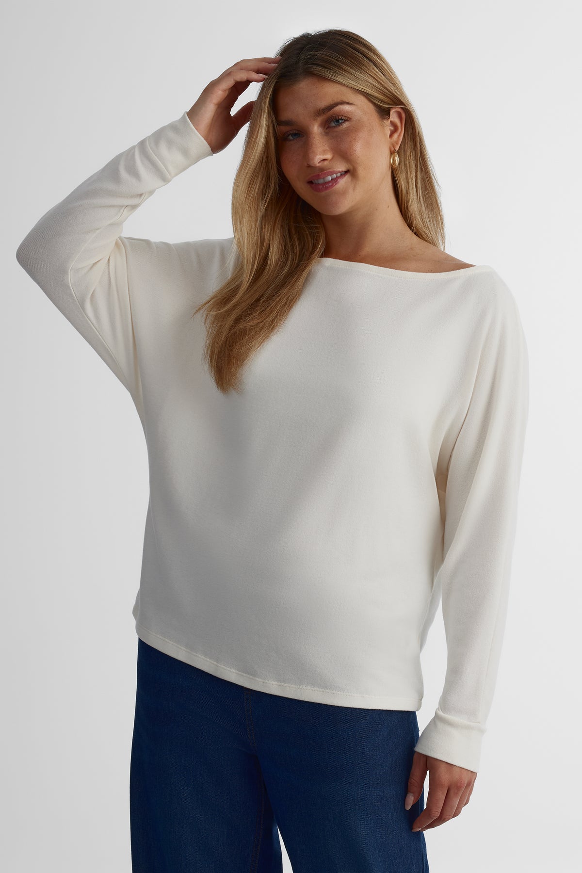 Chandail en tricot extensible - Femme && BEIGE