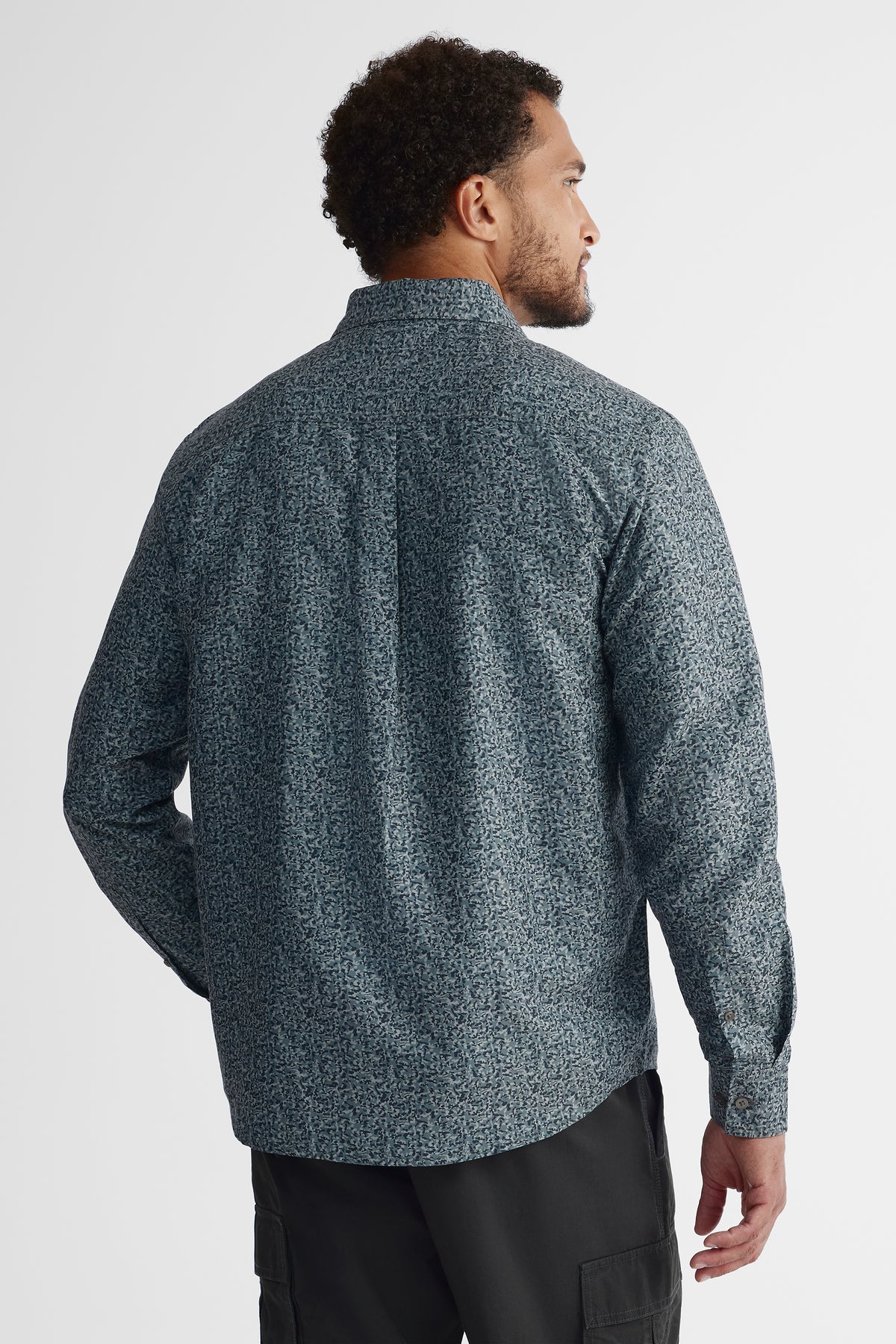 Chemise à manches longues - Homme && VERT MULTI