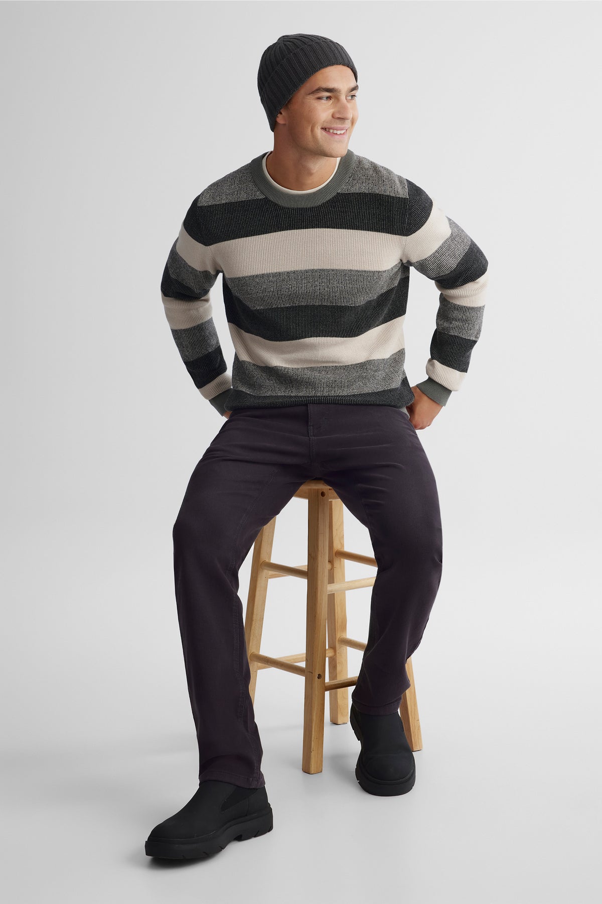 Chandail en tricot - Homme && GRIS MULTI