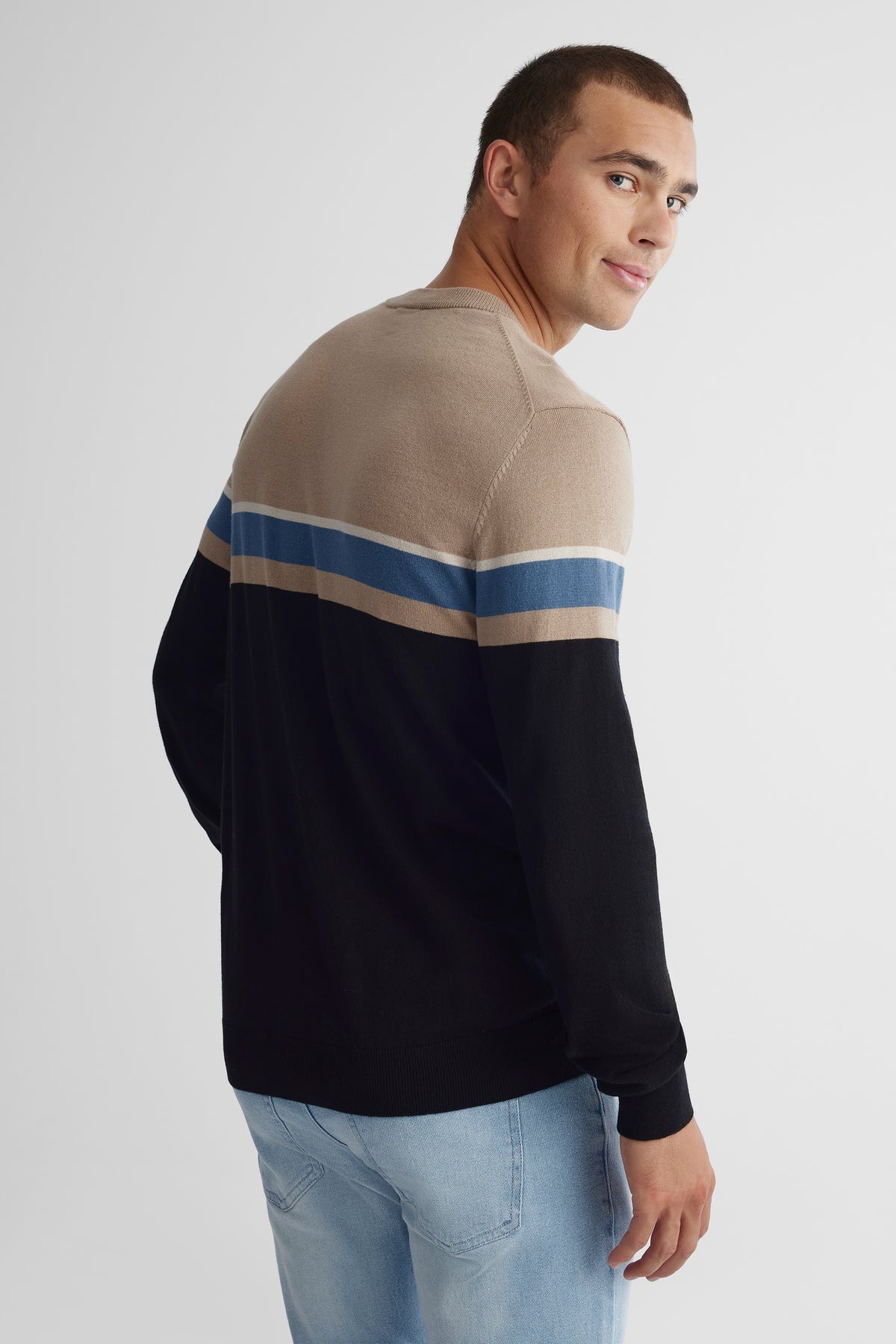Chandail en tricot - Homme && NOIR/MULTI