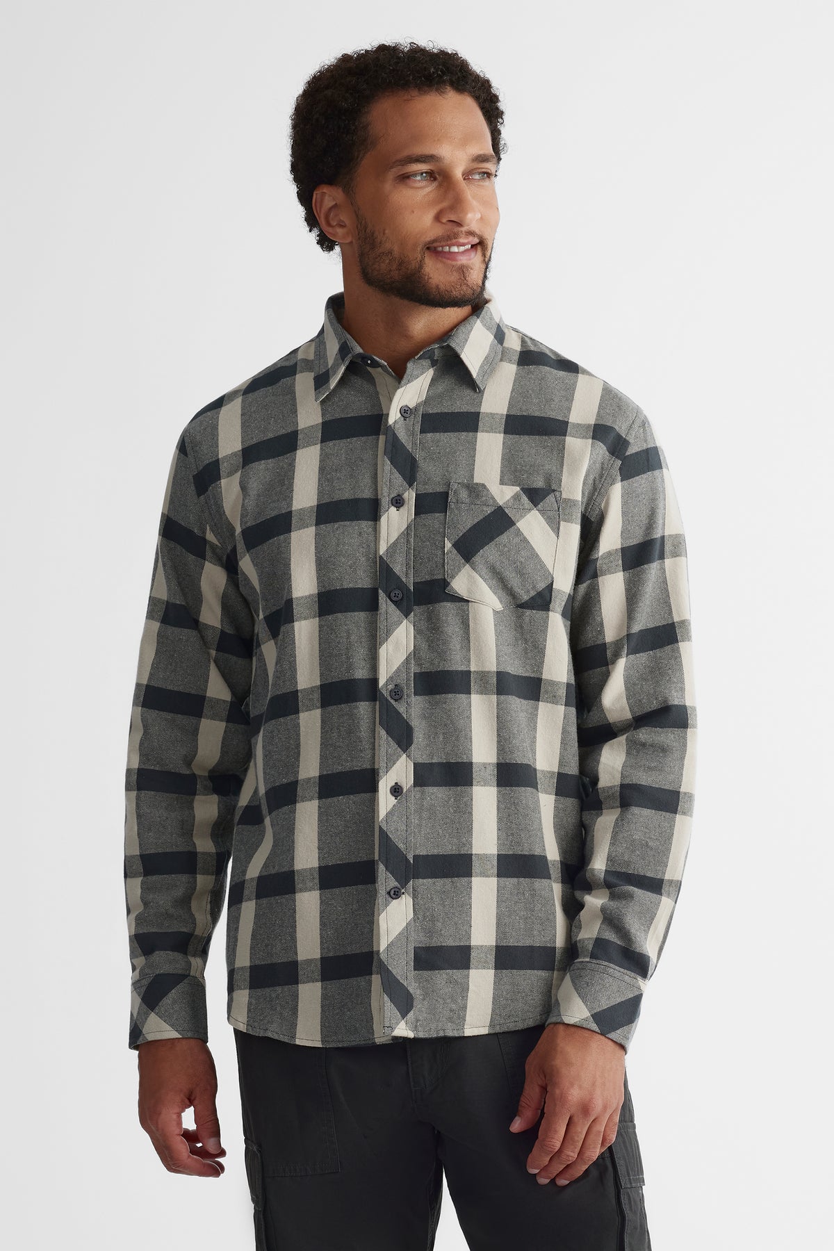 Chemise à manches longues - Homme && TAUPE MULTI