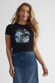 T-shirt à manches courtes - Femme && NOIR