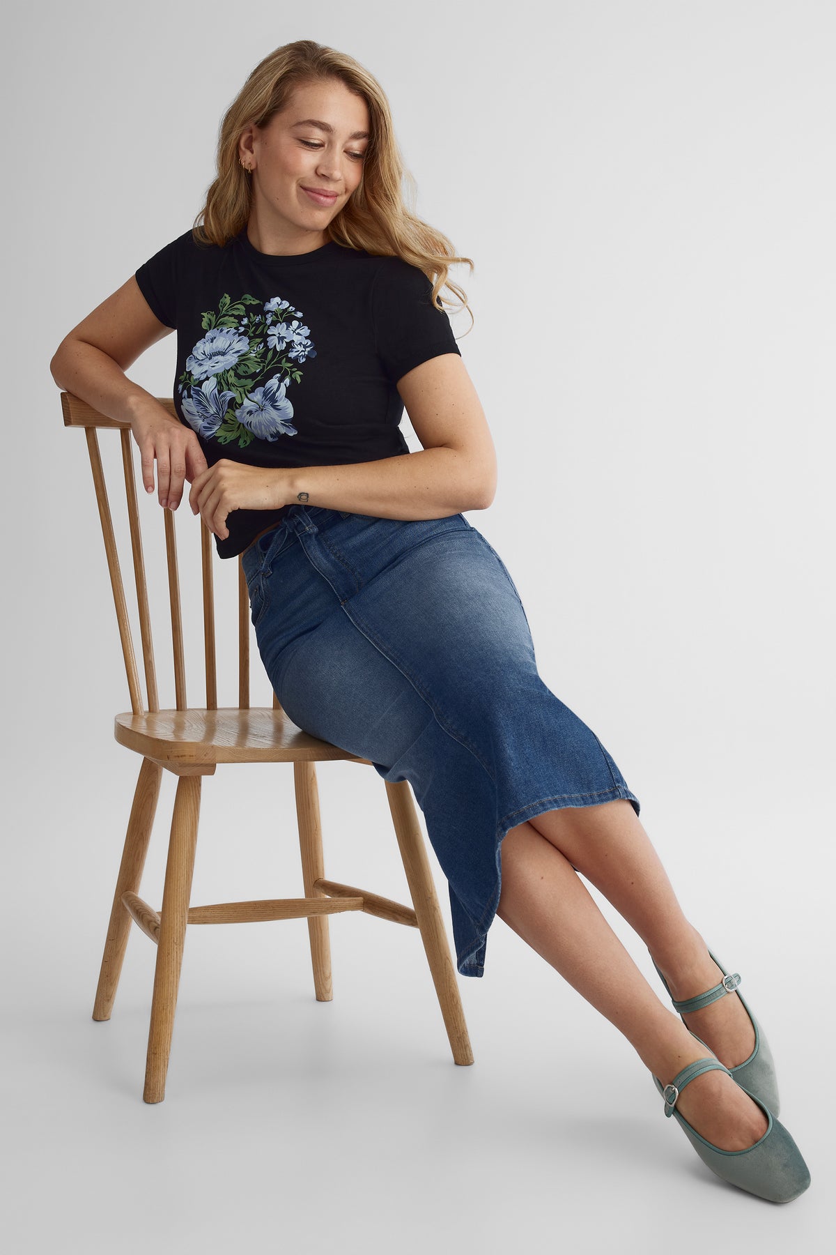 T-shirt à manches courtes - Femme && NOIR