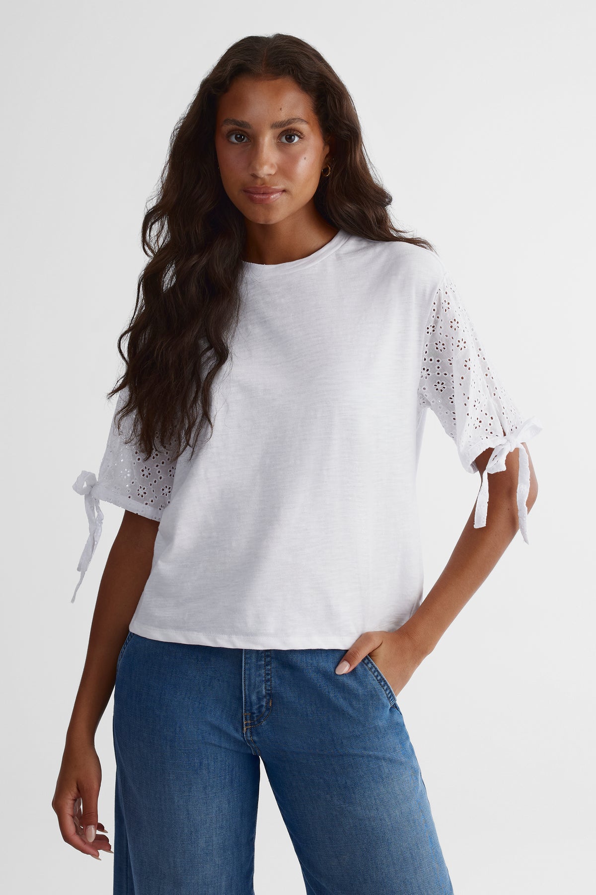 T-shirt à manches courtes - Femme && BLANC
