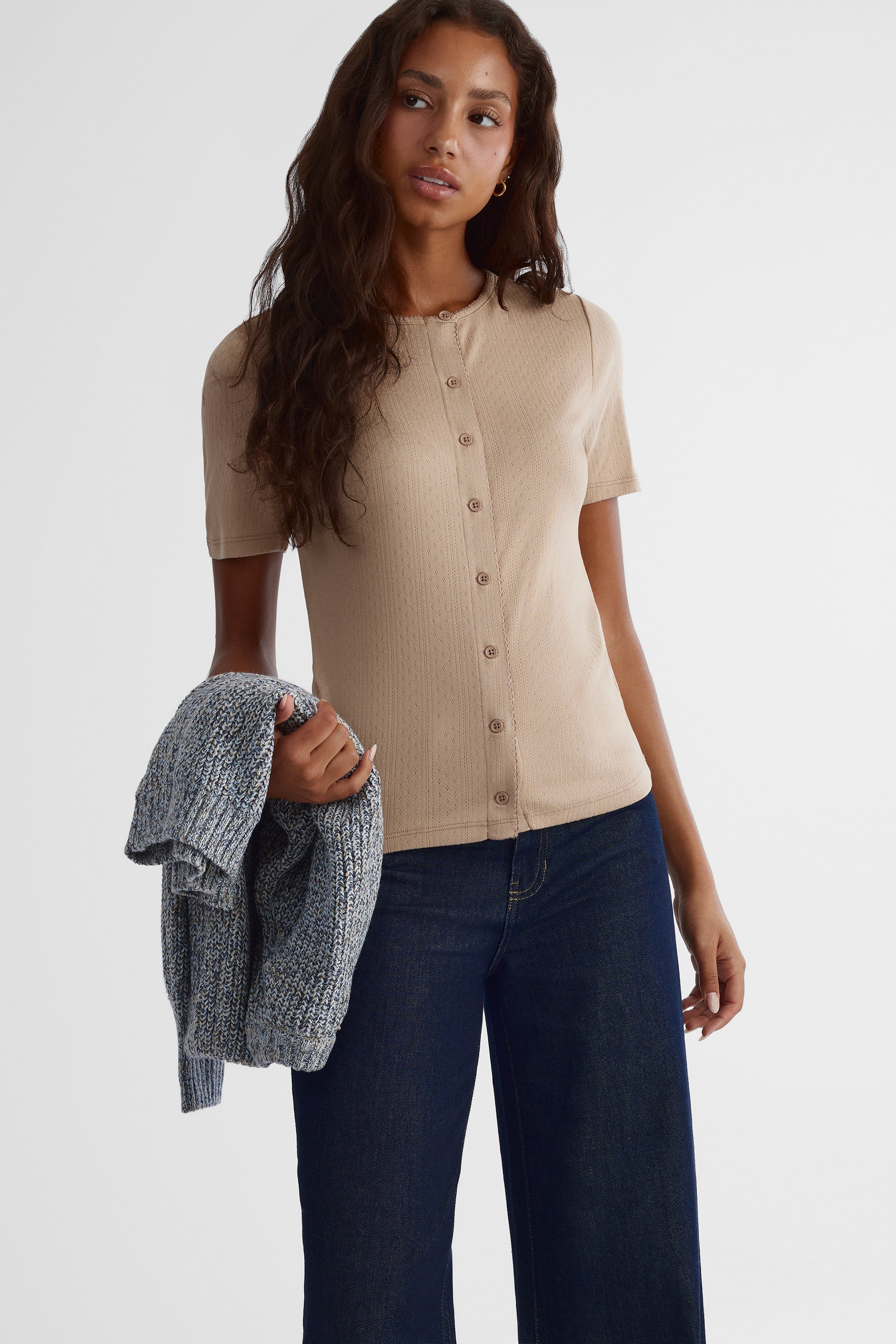 T-shirt à manches courtes - Femme && OATMEAL