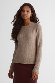 Chandail en tricot extensible - Femme && TAUPE