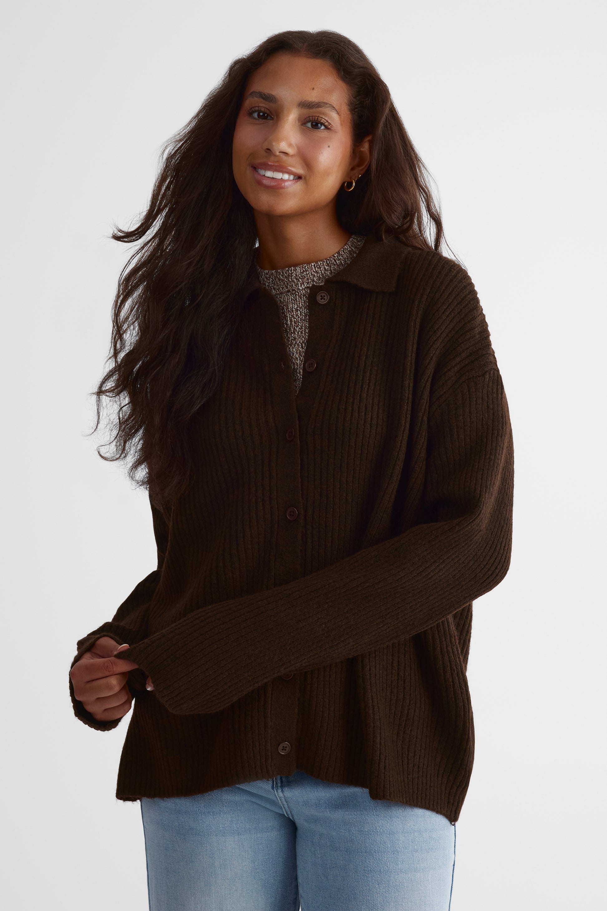 Cardigan câlin - Femme && BRUN