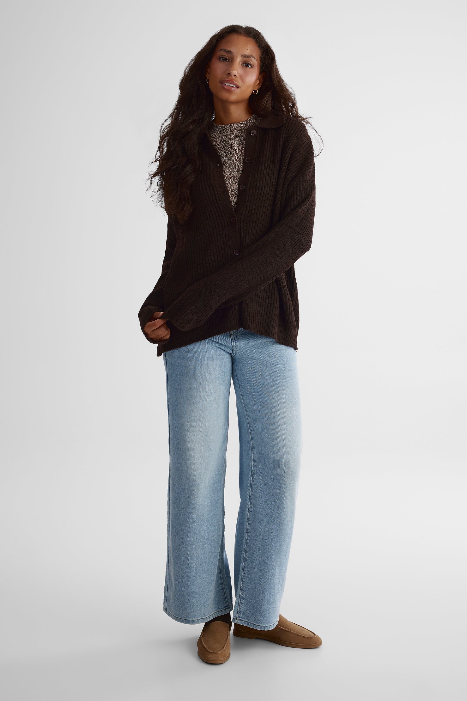 Cardigan câlin - Femme && BRUN