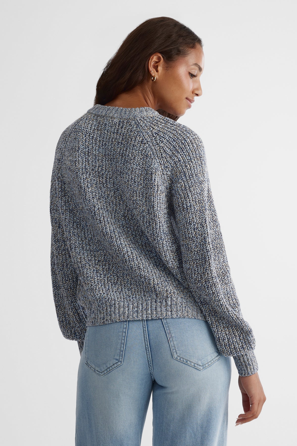 Chandail tricoté moelleux - Femme && MARIN/MULTI